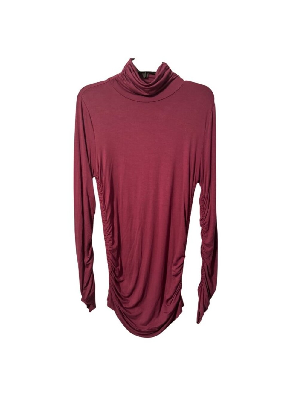 Soft Surroundings Womens Ruched Cowl Neck Top Size Medium Viscose/Spandex top